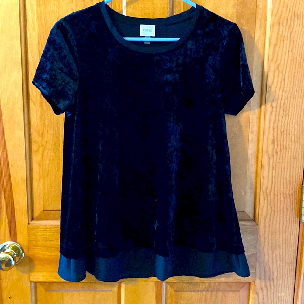 Black velvet tunic
